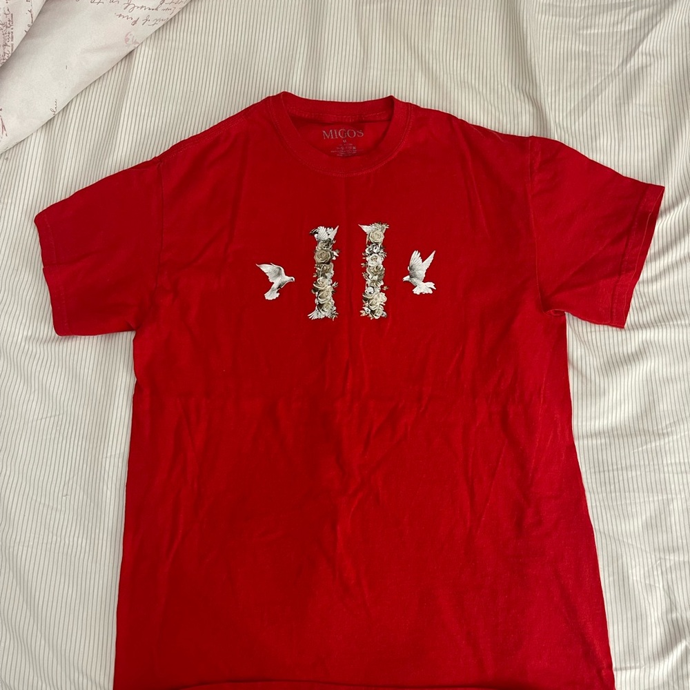 MIGOS Red Graphic T-Shirt for Men